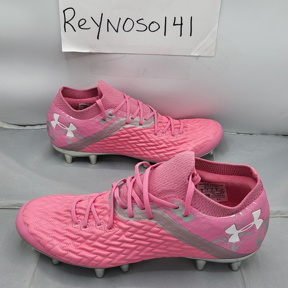Under Armour UA Clone Magnetico Pro FG Soccer Cleats Pink Men Sz 8 3022629-602